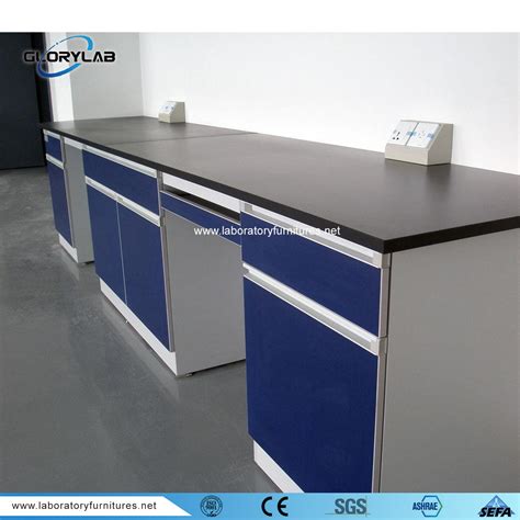 Wood And Steel Laboratory Furniture With Reagent Shelf Processed By