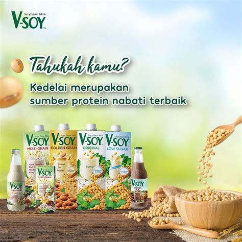 Jual V Soy Milk Uht Susu Kedelai Multi Grain L Halal Soya Bean