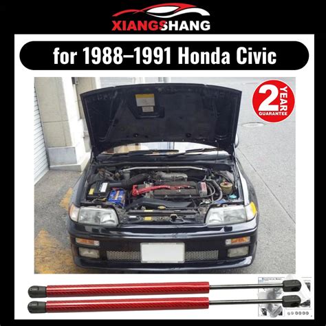 For 1988 1991 Honda Civic 4th Ef Front Bonnet Hood Modify Gas Struts