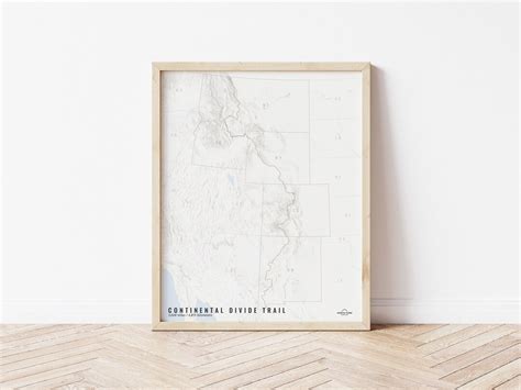 Continental Divide Trail Map, Continental Divide Trail, Hiking Gift ...