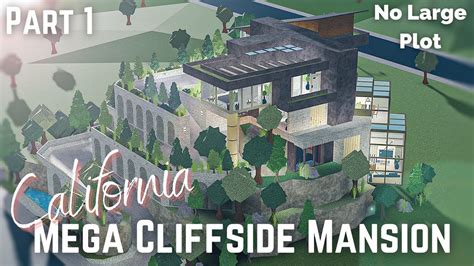 California Mega Cliffside Mansion Bloxburg House Build Roblox