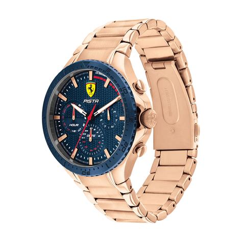 Buy Scuderia Ferrari PISTA Multifunction Blue Round Dial Men S Watch