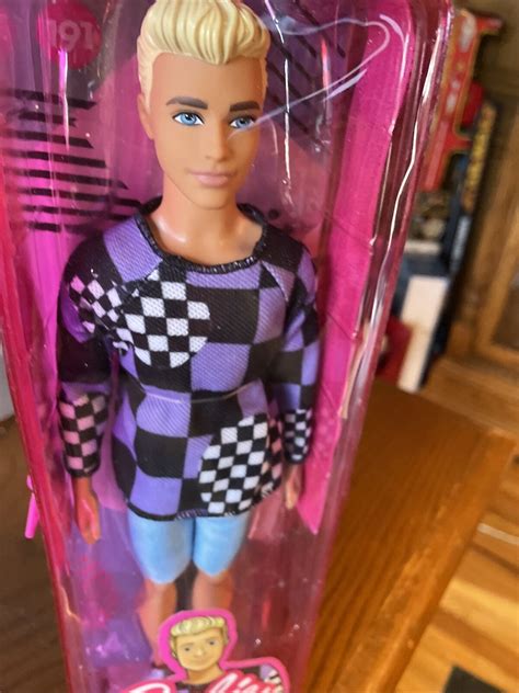 Barbie Fashionista Ken Doll Blonde Hair Checkered Sweater Jean