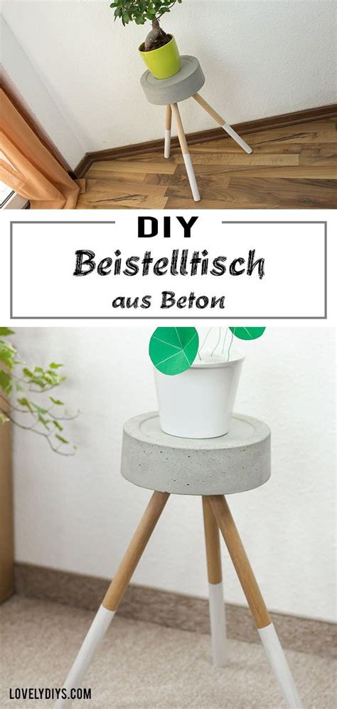 Sch Ne Diy Idee F R Deine Wohnung Beistelltisch Aus Beton Bauen Diy