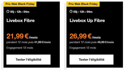 Promo Black Friday Orange La Fibre Au Prix De LADSL Avec Les Livebox