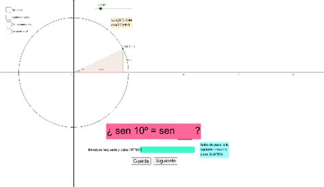 Test Relaciones Entre Razones Trigonométricas Geogebra