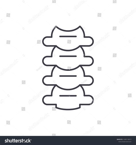 Vertebrae Line Icon Concept Vertebrae Vector Stock Vector Royalty Free