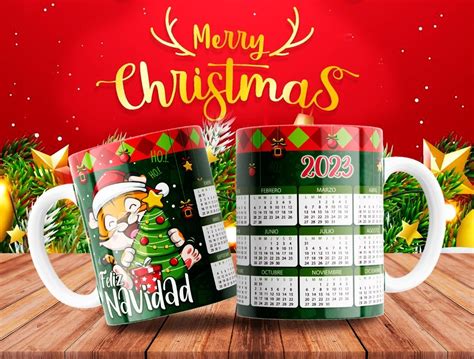 Kit Imprimible Plantilla Para Sublimar Tazas Calendario 2023 Avisos