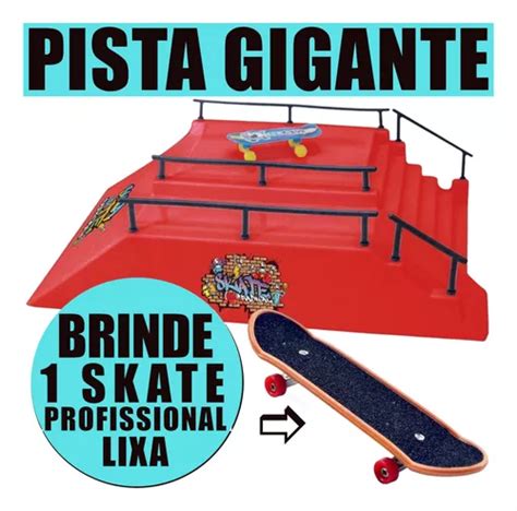 Pista De Skate Dedo Profissional Rampa E Corrimão Completa