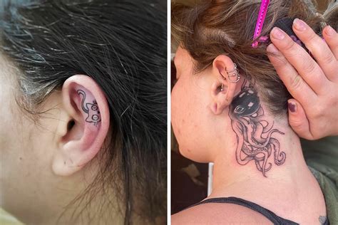 Aggregate More Than 74 Red Heart Tattoo Behind Ear Latest In Cdgdbentre