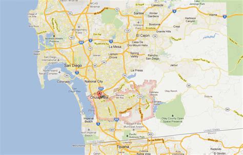 Chula Vista, California Map