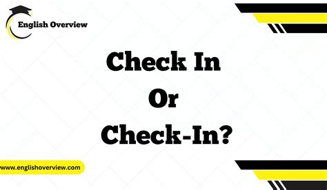 Check In or Check-In?