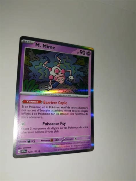 CARTE POKÉMON HOLO M Mime 122 165 MEW Ecarlate Violet Pokémon 151 FR