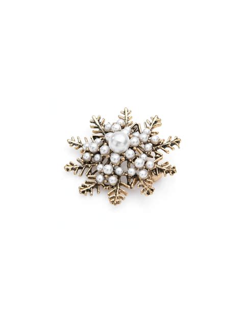 Broche Flocon De Neige Pour Femme Broche Bijoux En Perles Pour No L