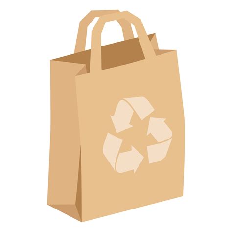 paper bag with recycle logo 4557836 Vector Art at Vecteezy