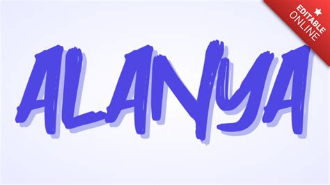 Alanya Font Text Effect Generator