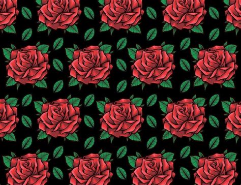 Premium Vector Seamless Rose Vector Pattern