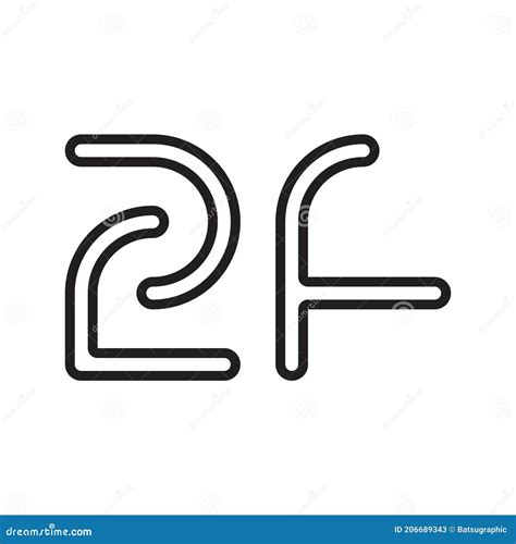 Zf Initial Letter Vector Logo Icon Stock Vector Illustration Of