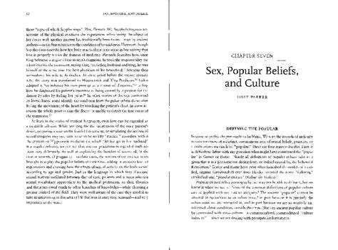 Pdf Sex Popular Beliefs And Culture 2011 Holt Parker