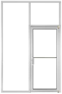 Entrance Lite Single Storefront System With 36 In X 84 In 3070 Left