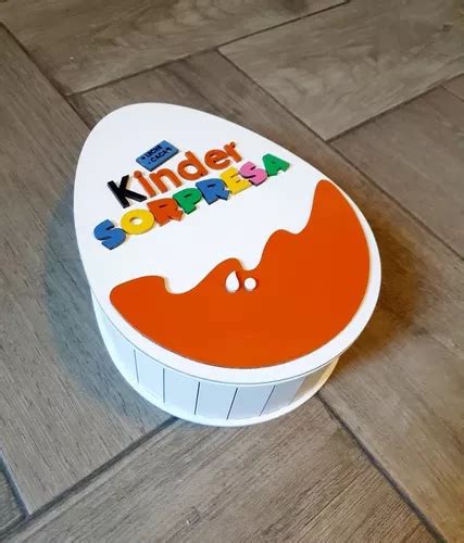 Caja Regalo Huevo Kinder Sorpresa Grande Jumbo Mdf 35x26 5cm Mebuscar