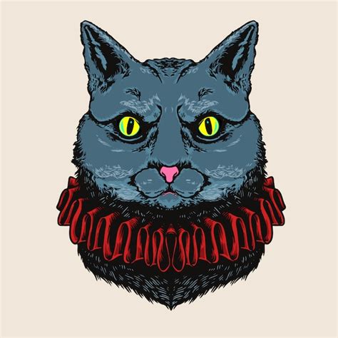 Kopf Katze Illustration Premium Vektor