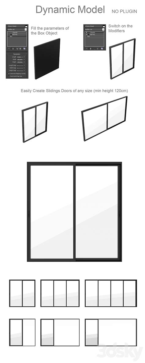 Dynamic Sliding Doors Set 01 3ds Max 3ds Max Files