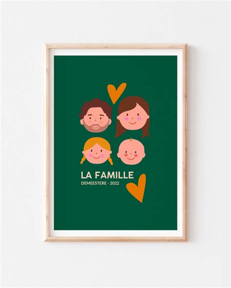 Affiche Personnalis E Portrait De Famille Ma Petite Vie