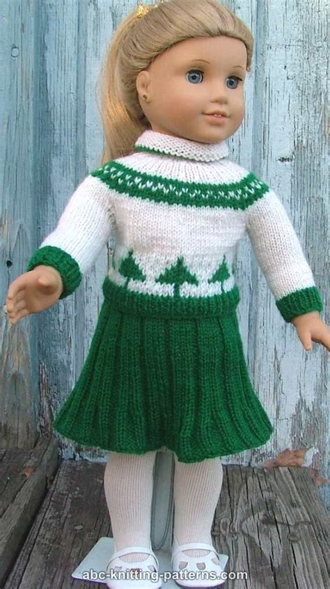 Abc Knitting Patterns Colorwork Sweater For 18 Inch Doll