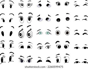 Cartoon Eyes Human Eye Angry Happy Stock Vector (Royalty Free) 2260599475 | Shutterstock