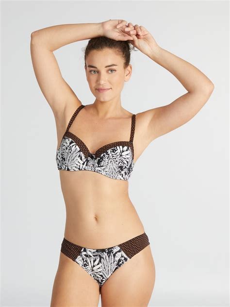 Soutien Gorge Padd Avec Imprim Envie De Lingerie Noir Blanc