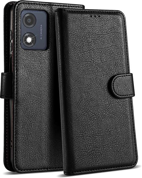 Case Collection For Motorola Moto E13 Case Leather Folio Flip Kickstand Shockproof Cover With