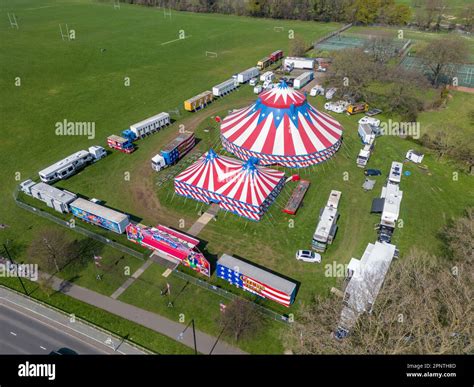 Aerial View Of Circus Vegas In The Old Deer Park Richmond London Uk