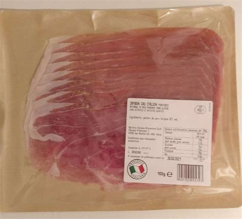 Jambon Cru Italien Montorsi 100 G Bam Courses Courses En Ligne