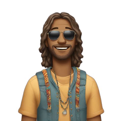 Hippie Guy AI Emoji Generator