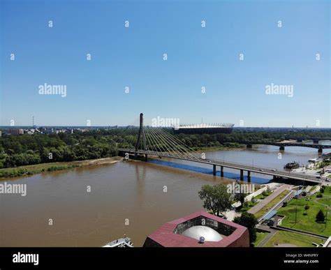 Amazing View From Above The Capital Of Poland Great Warsaw City