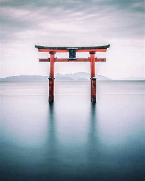 The Hauntingly Beautiful Floating Torii Gate Of Lake Biwa Japan S