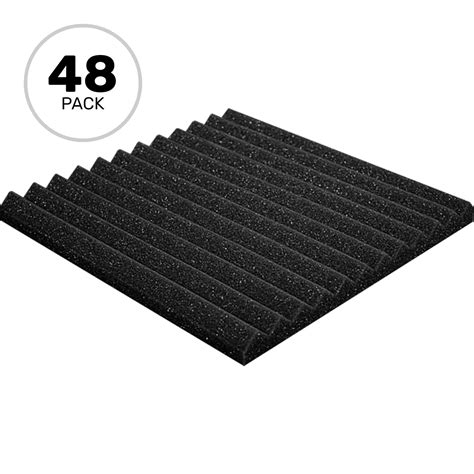 Performance Audio 12 X 12 X 1 Wedge Acoustic Foam Tile Charcoal 48