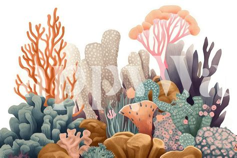 colorful coral reef wallpaper