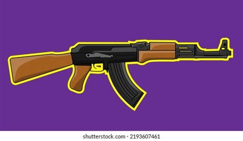 This Illustration Depicting Ak47 Stock Illustration 2193607461 ...