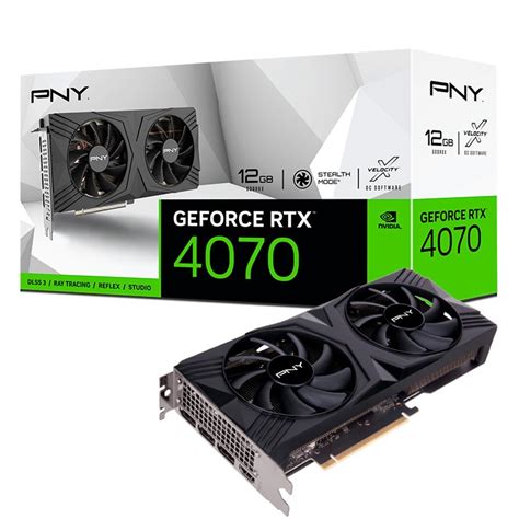 Placa de Vídeo RTX 4070 VERTO Dual Fan PNY NVIDIA GeForce 12 GB GDDR6X