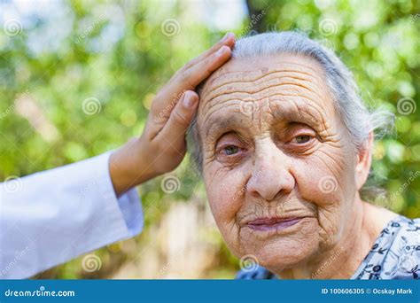 Smiling Elderly Female Stock Image Image Of Caucasian 100606305