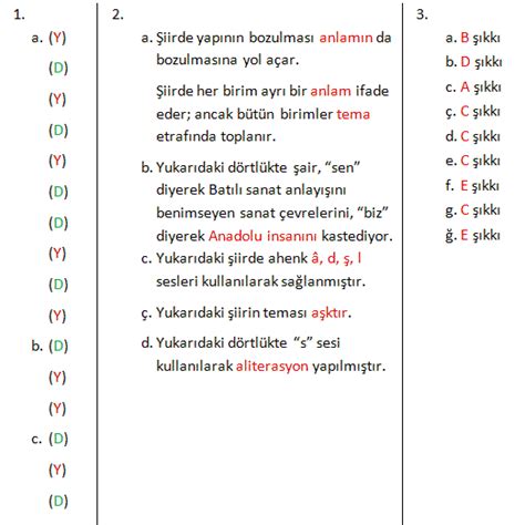 Sinif Edeb Yat Cevaplari Meb Sayfa De Erlend Rme