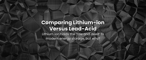 Battery Evolution Lithium Ion Vs Lead Acid