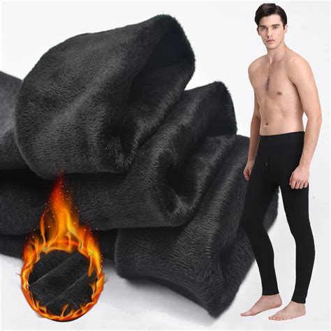 Thermal Underwear For Men Winter Long Johns Thick Fleece Leggings Wear