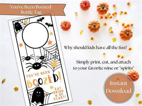 Youve Been Boozed Halloween Printable Digital Instant Download Youve Been Booed Halloween Sign