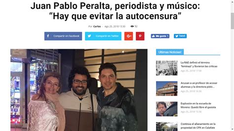 Portal del periodista PdP Juan Pablo Peralta periodista y músico