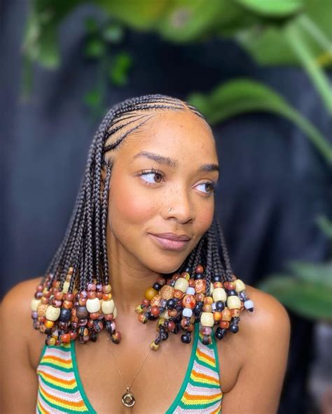 23 Natural Hair Braids Styles Beautywaymag Natural Hair Styles Braids With Beads Cornrows