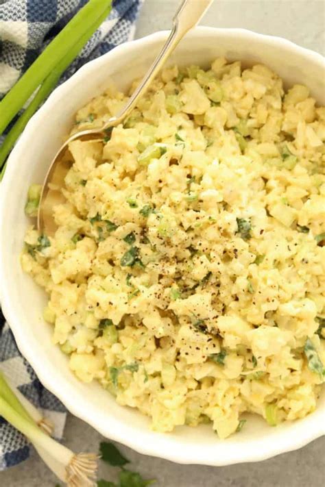 Low Carb Cauliflower Potato Salad The Harvest Kitchen