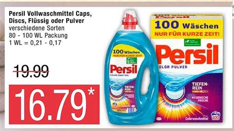 Persil Vollwaschmittel Caps Discs Flüssig Oder Pulver Angebot bei